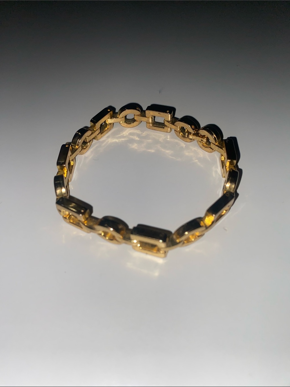 Vintage Gold Tone Chunky Link Chain Bracelet